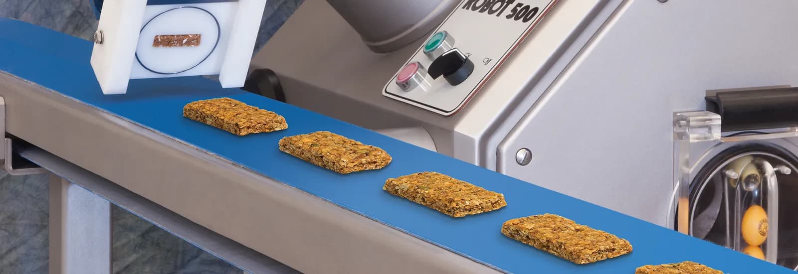 Bars being formed on a conveyor