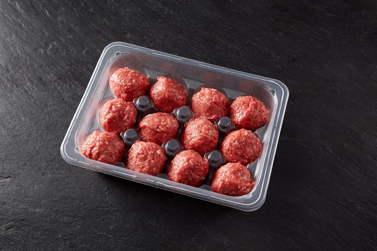 Meatballs in a tray