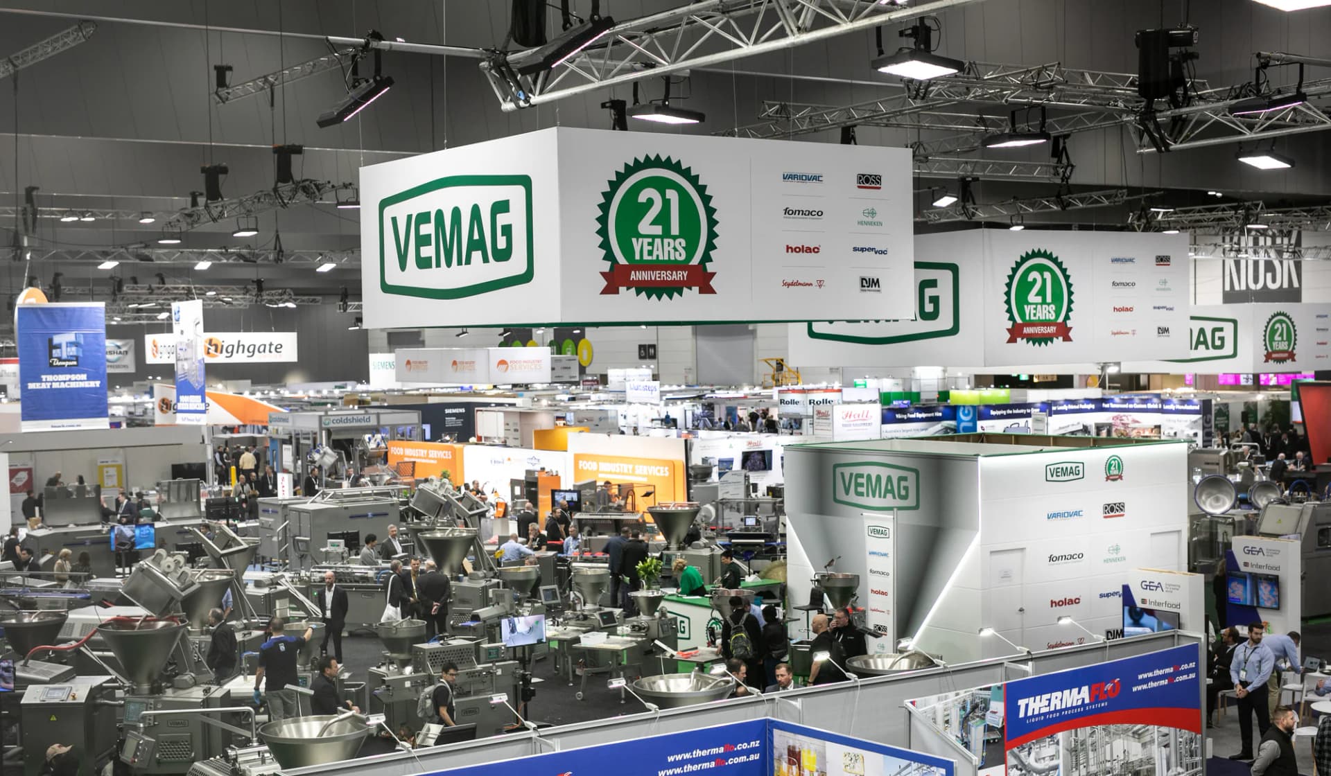 VEMAG sign above a busy exhibition hall