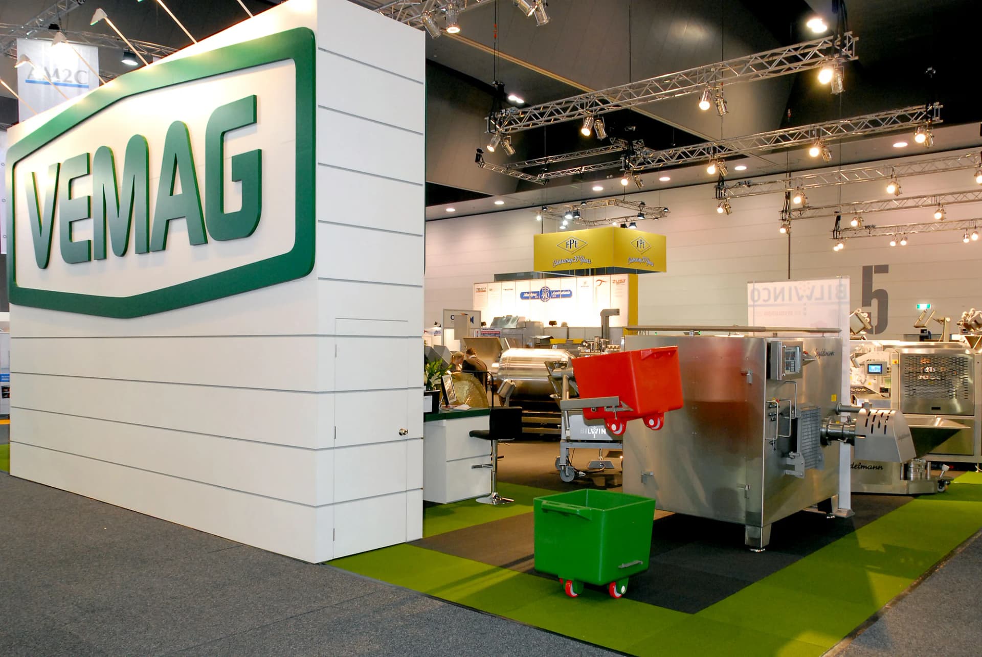 VEMAG wall sign on the stand